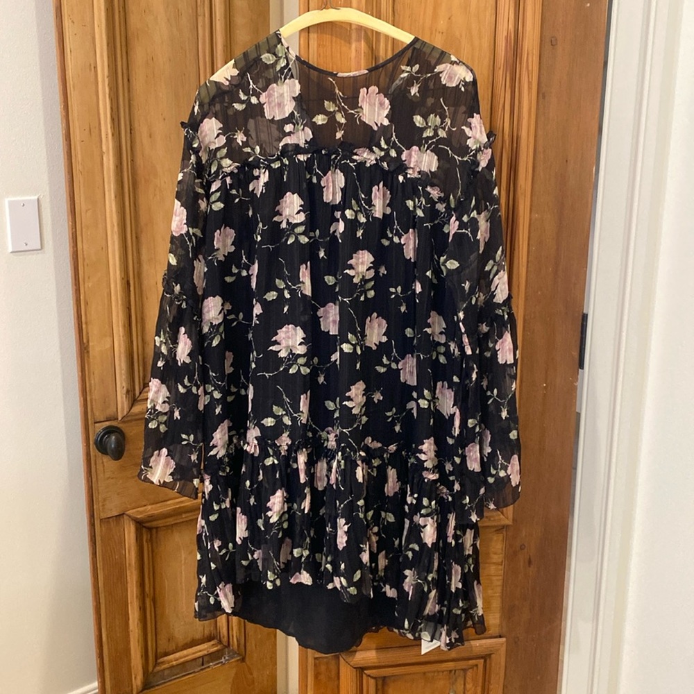 Black and floral dress
